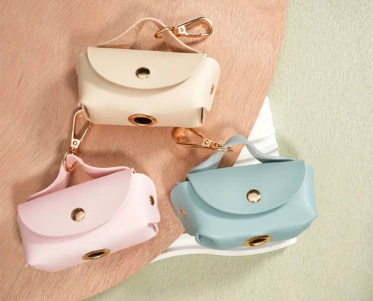 Leather mini purse for your pet waste plastic bags | Accessories for your paw loves | pet accessories | limited stocks | pet needs