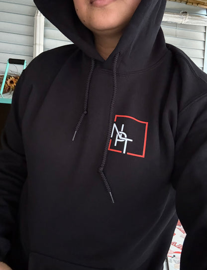 NPT Merch Logo Hoodie | left chest logo+ slogan Back prints | ADULT UNISEX size |