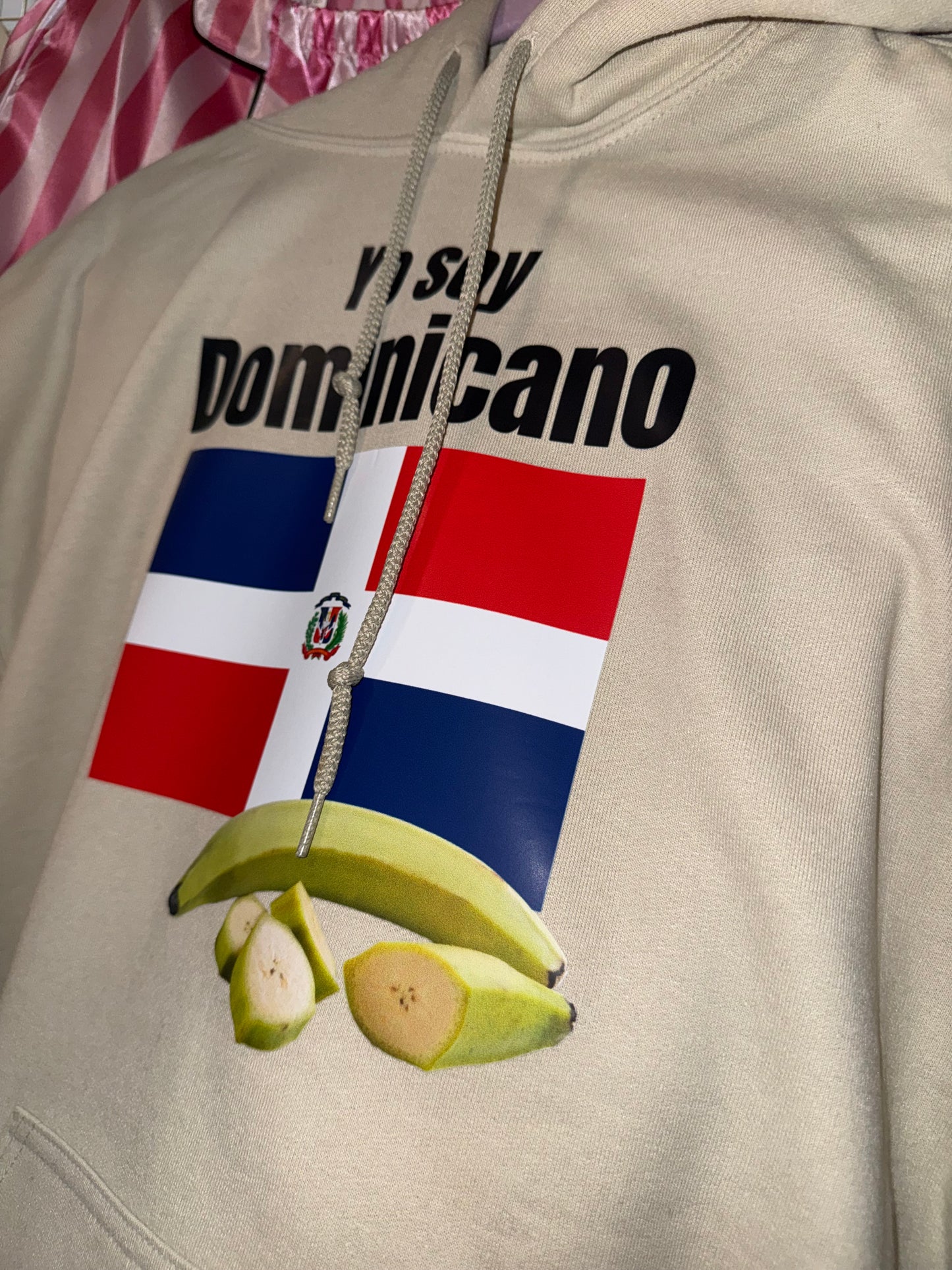 Yo soy Dominicano Flag with Plantain Hoodie | full chest print |ADULT UNISEX size