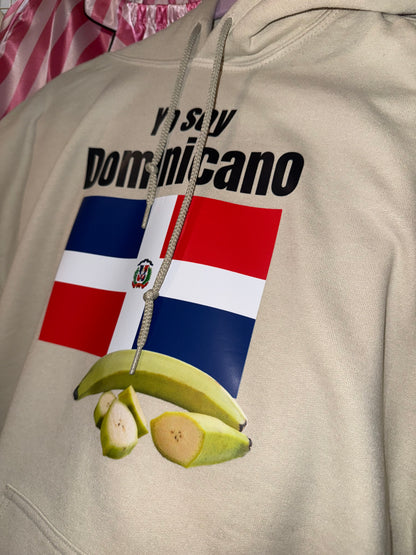 Yo soy Dominicano Flag with Plantain Hoodie | full chest print |ADULT UNISEX size