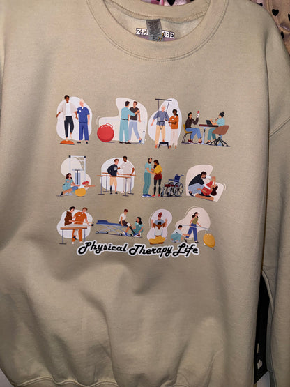 Physical Therapy Life Sweatshirt | exercises | Full front