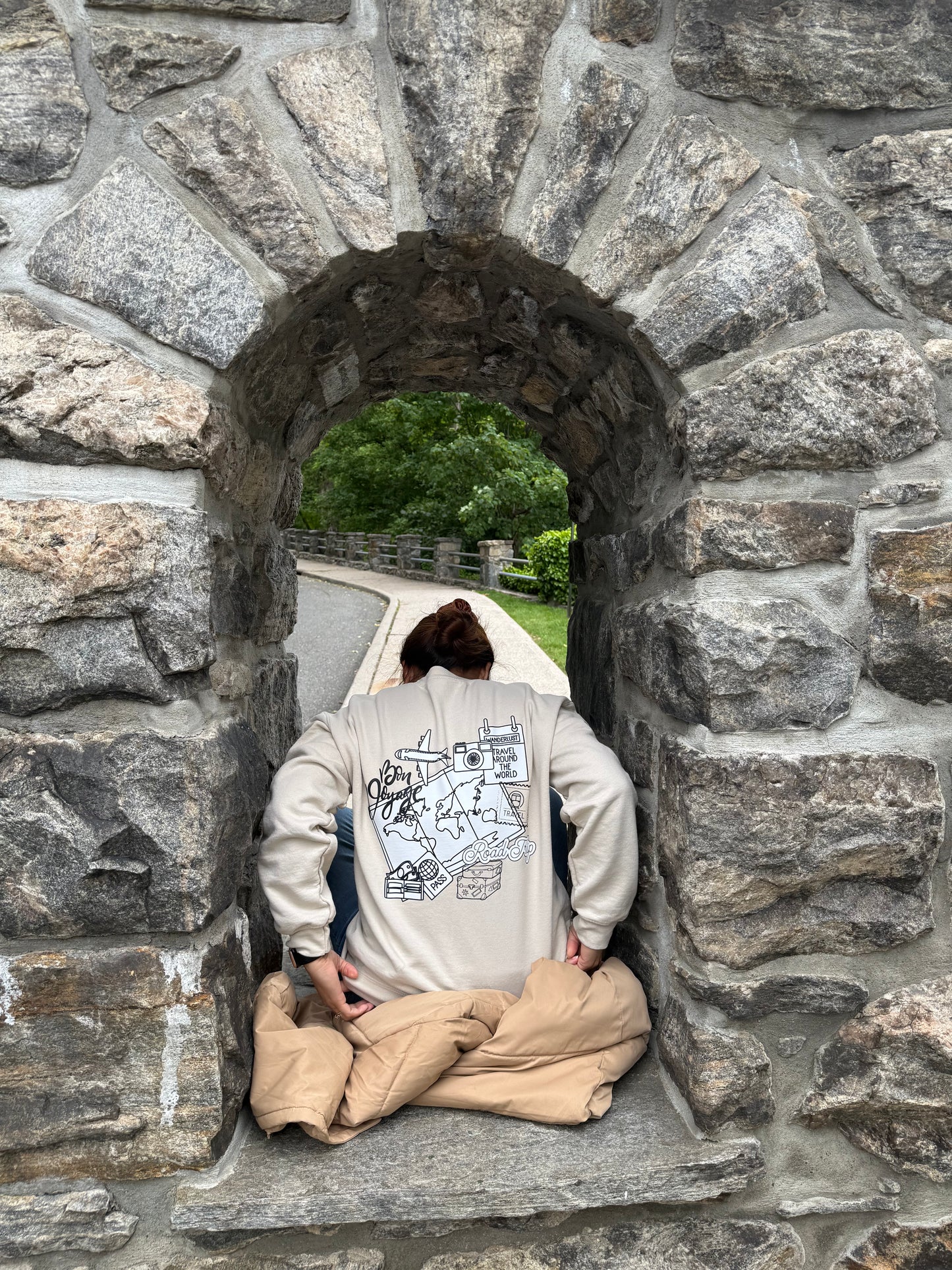 Bon Voyage go make memories sweatshirt | 2-sided prints | Adult Unisex size