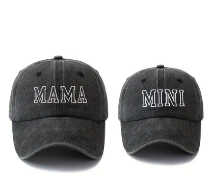 MAMA + MINI DUO embroidered baseball caps | adjustable size | centered embroidered | matching caps | limited stocks
