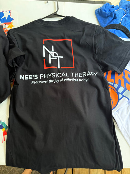 NPT Merch Tee | left chest logo + Slogan back prints | adult Unisex size