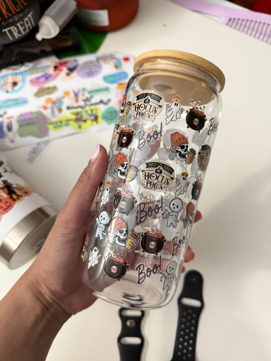 HocusPocus Hey Boo beercan glasscup set | 20 oz