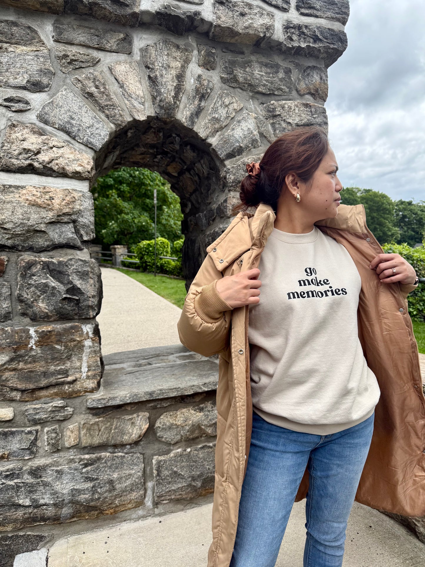 Bon Voyage go make memories sweatshirt | 2-sided prints | Adult Unisex size