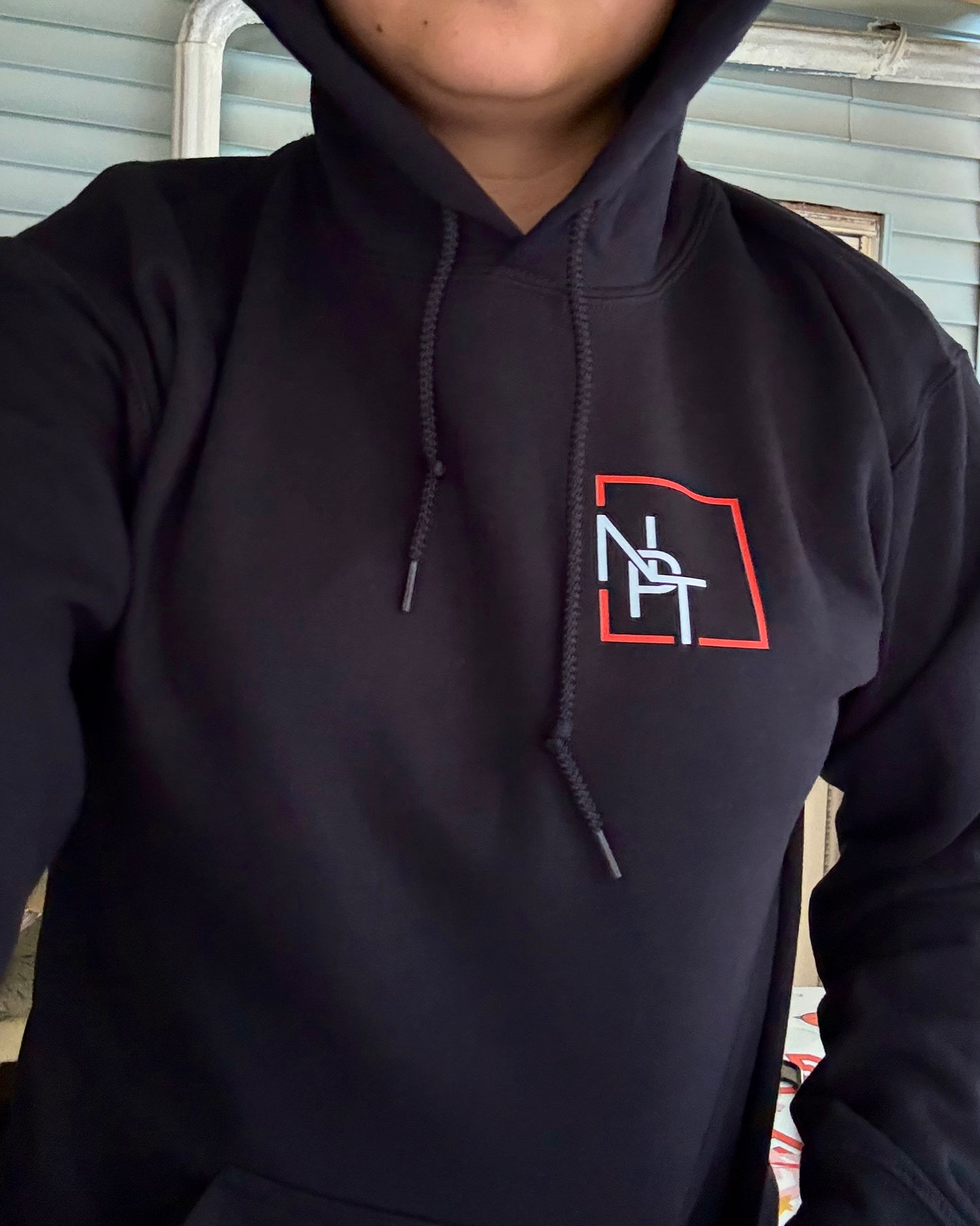 NPT Merch Logo Hoodie | left chest logo+ slogan Back prints | ADULT UNISEX size |