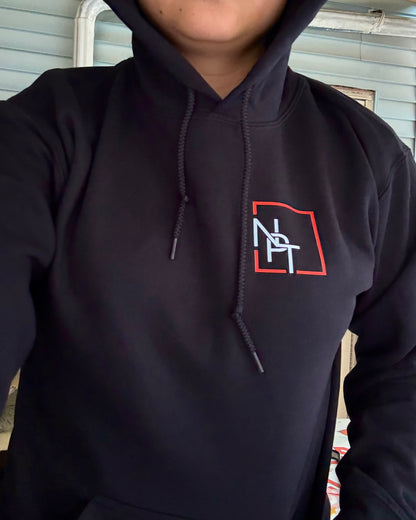 NPT Merch Logo Hoodie | left chest logo+ slogan Back prints | ADULT UNISEX size |