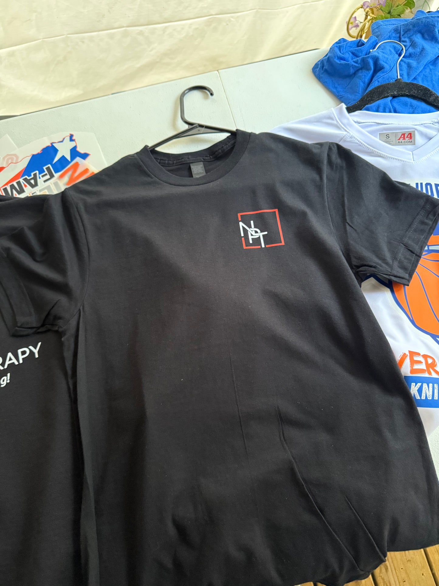 NPT Merch Tee | left chest logo + Slogan back prints | adult Unisex size