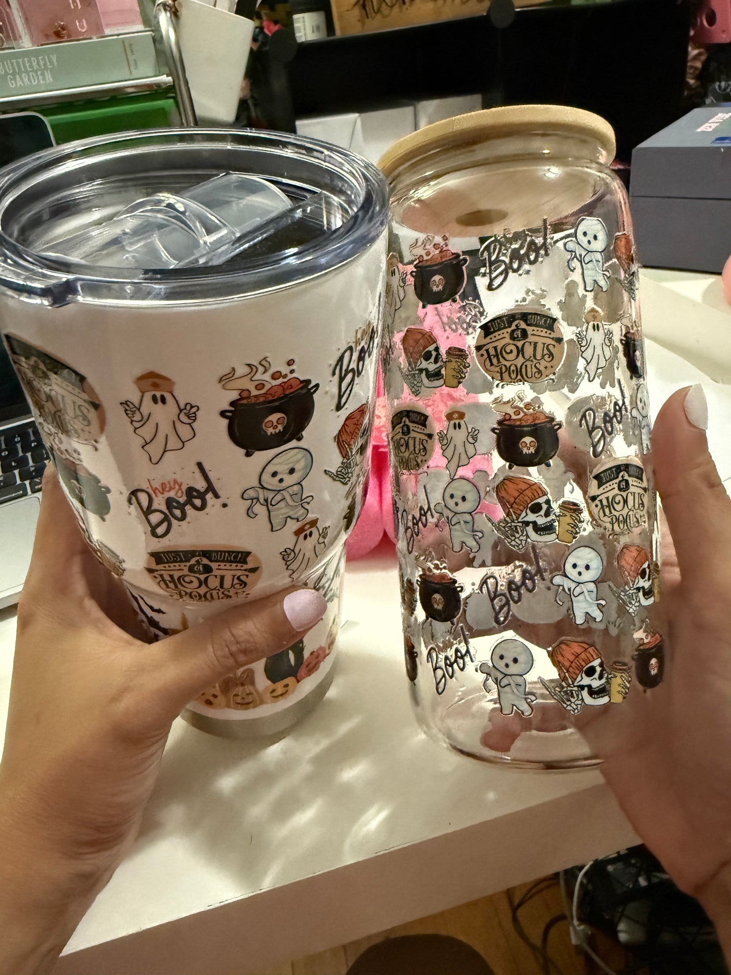 HocusPocus Hey Boo beercan glasscup set | 20 oz