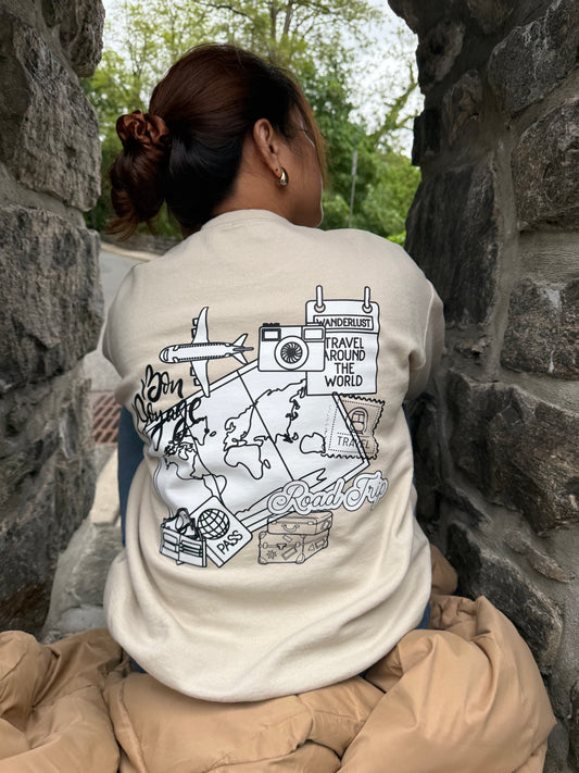 Bon Voyage go make memories sweatshirt | 2-sided prints | Adult Unisex size