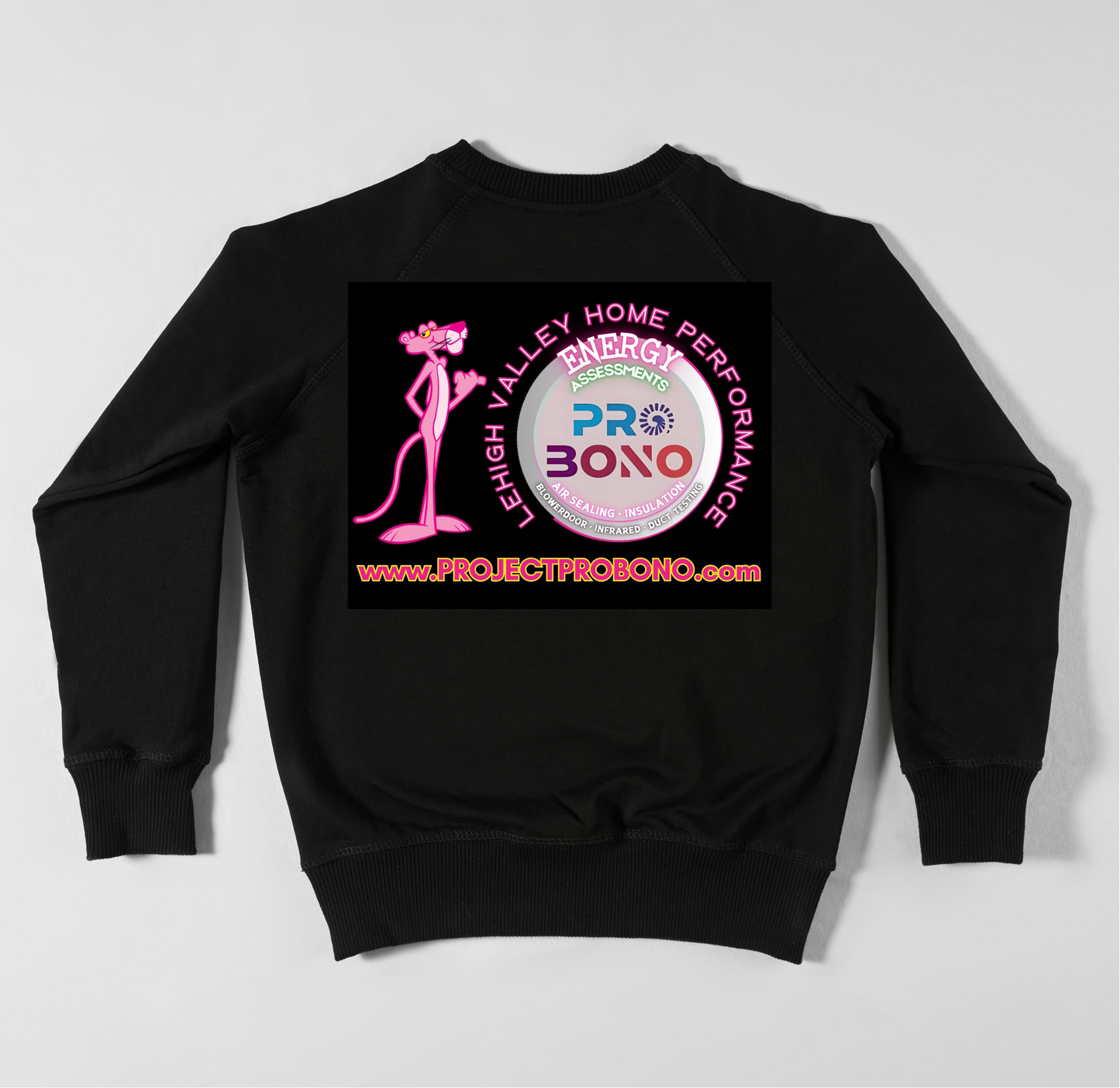 Pro Bono Sweatshirt | Adult| pocket size left chest+ back print | Business Merch