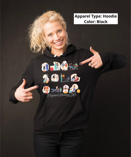 Physical Therapy Life HOODIE | exercises | Full front