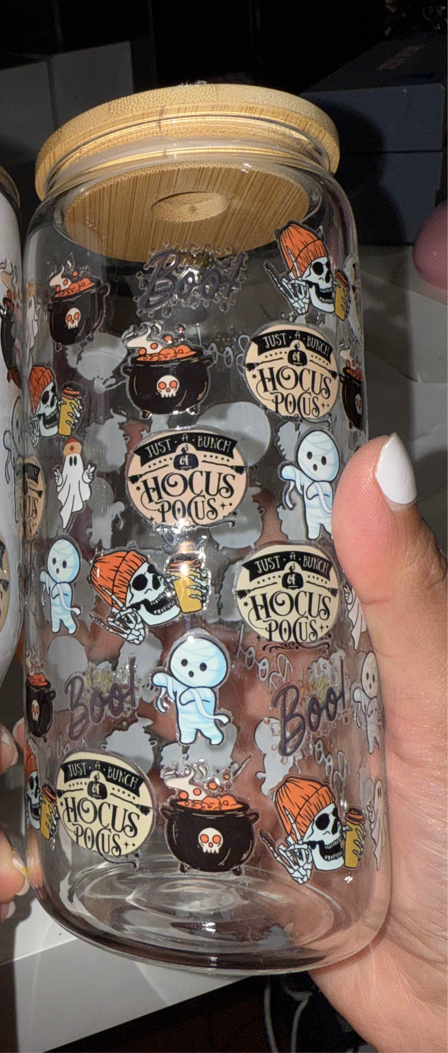 HocusPocus Hey Boo beercan glasscup set | 20 oz