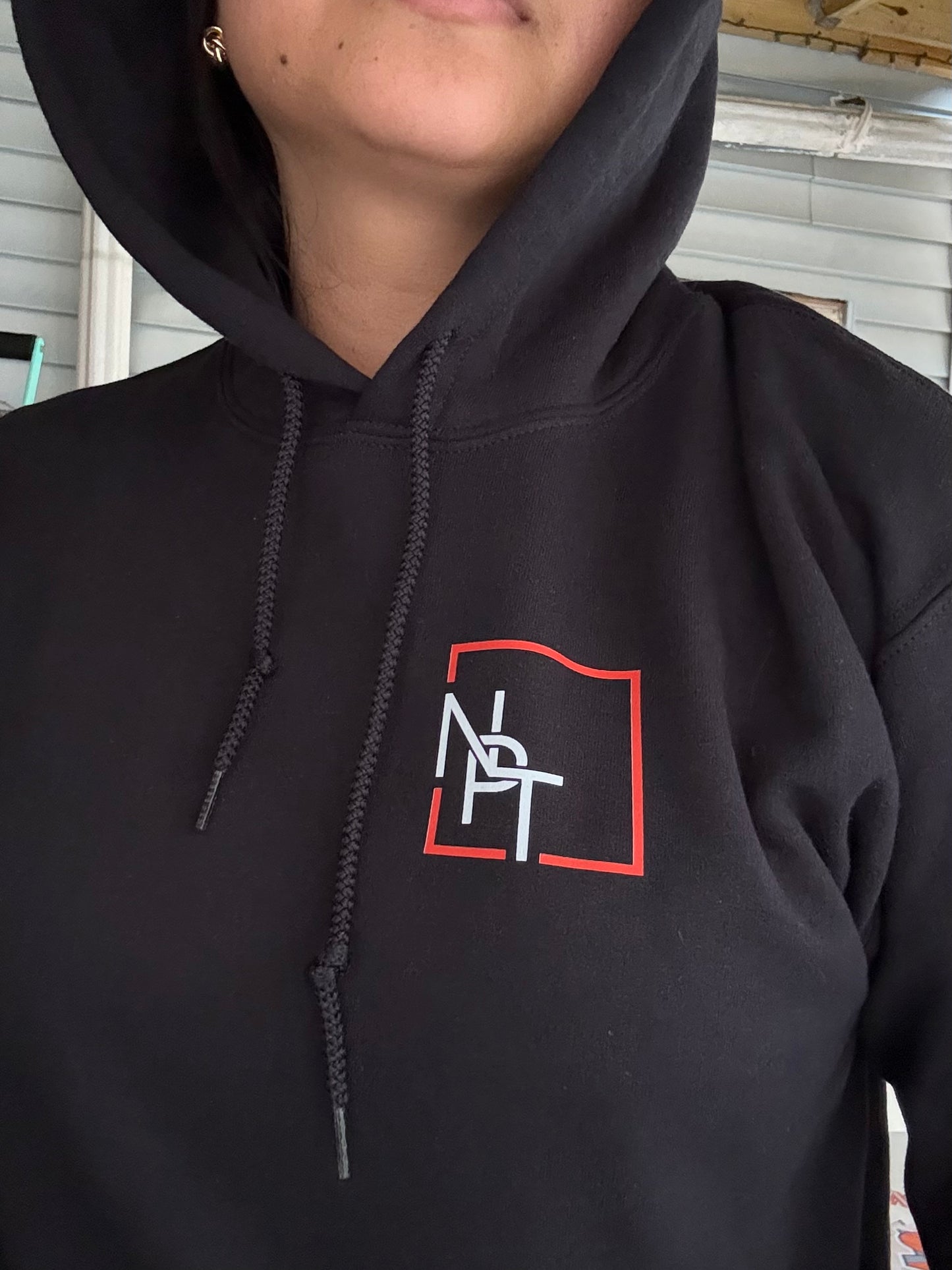 NPT Merch Logo Hoodie | left chest logo+ slogan Back prints | ADULT UNISEX size |