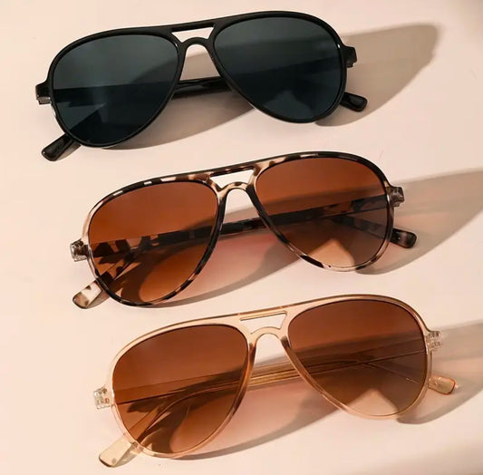 Super Chic Sunglasses | plastic lightweight | double bridge fashion sunglasses | adult size | 1 piece | low stock