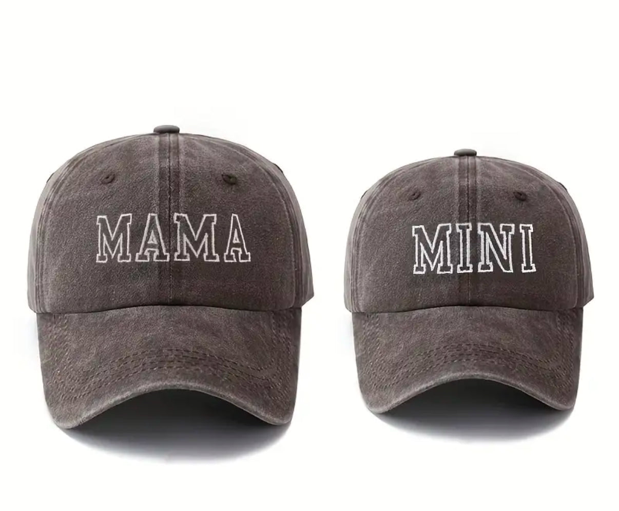 MAMA + MINI DUO embroidered baseball caps | adjustable size | centered embroidered | matching caps | limited stocks