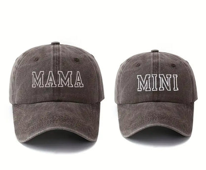 MAMA + MINI DUO embroidered baseball caps | adjustable size | centered embroidered | matching caps | limited stocks