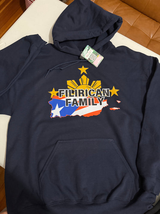 FILIRICAN FAMILY 3stars+sun flags Hoodie | full chest print |ADULT UNISEX size