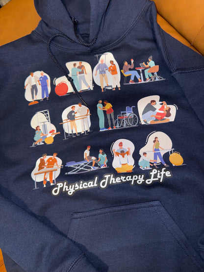 Physical Therapy Life HOODIE | exercises | Full front