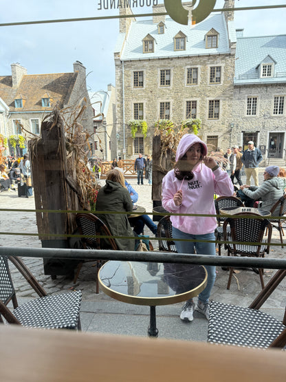 Nuit.Nuit.Eiffel Tower Hoodie  pocket size center chest| Adult Unisex