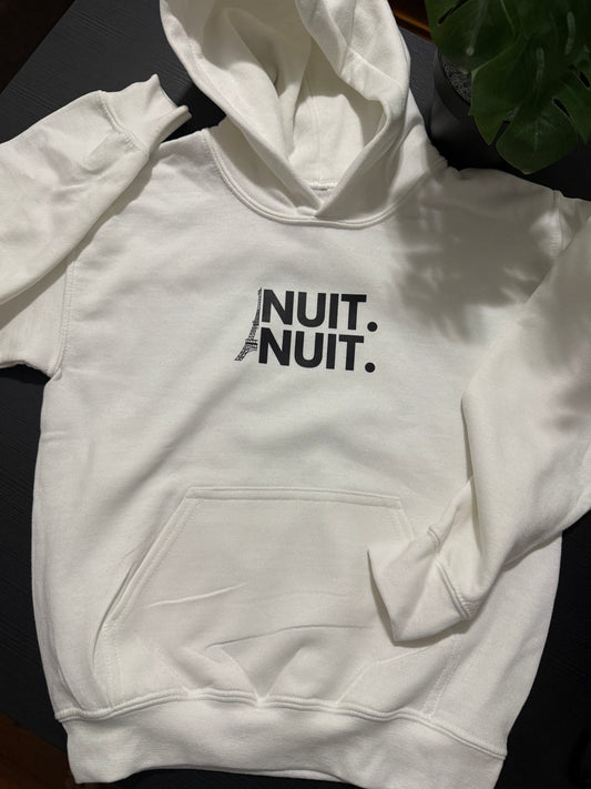 Nuit.Nuit.Eiffel Tower Hoodie  pocket size center chest| YOUTH/KID Unisex size