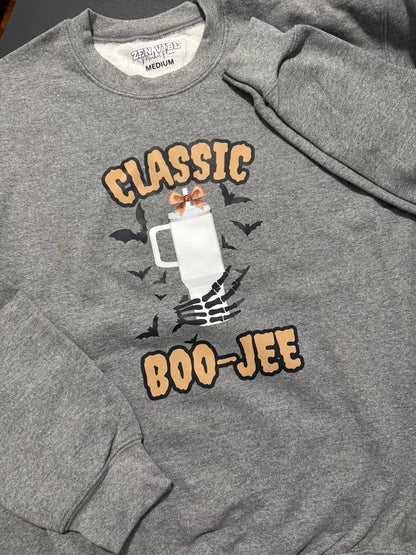 BOO-JEE brown Classic tumbler Sweatshirt | Brown font | Adult Unisex | full chest print