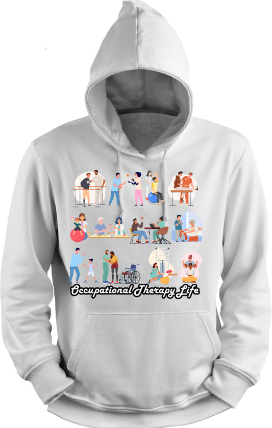 Occupational Therapy Life Hoodie | exercises | Full front