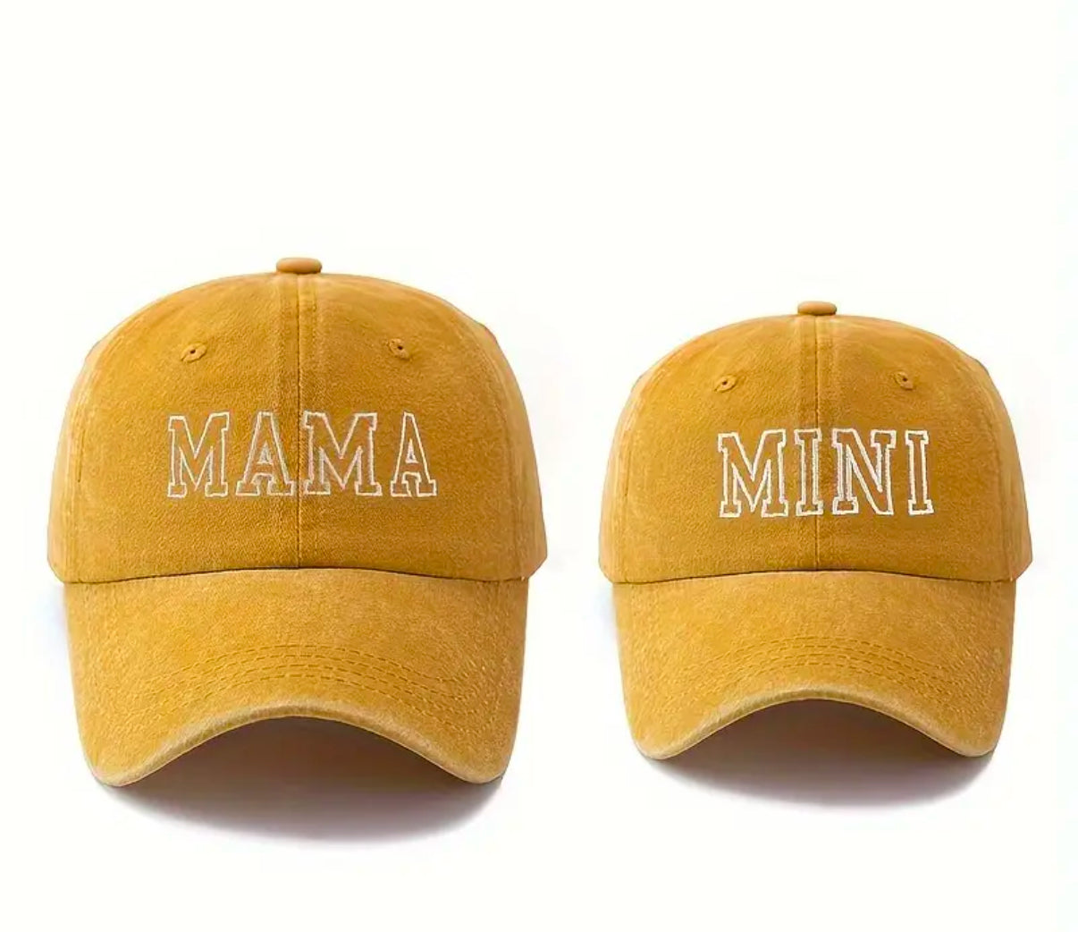 MAMA + MINI DUO embroidered baseball caps | adjustable size | centered embroidered | matching caps | limited stocks