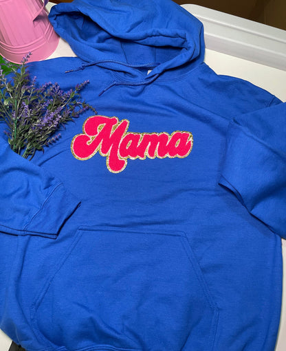 Mama Pink Chenille Patch Hoodie | adult Unisex size