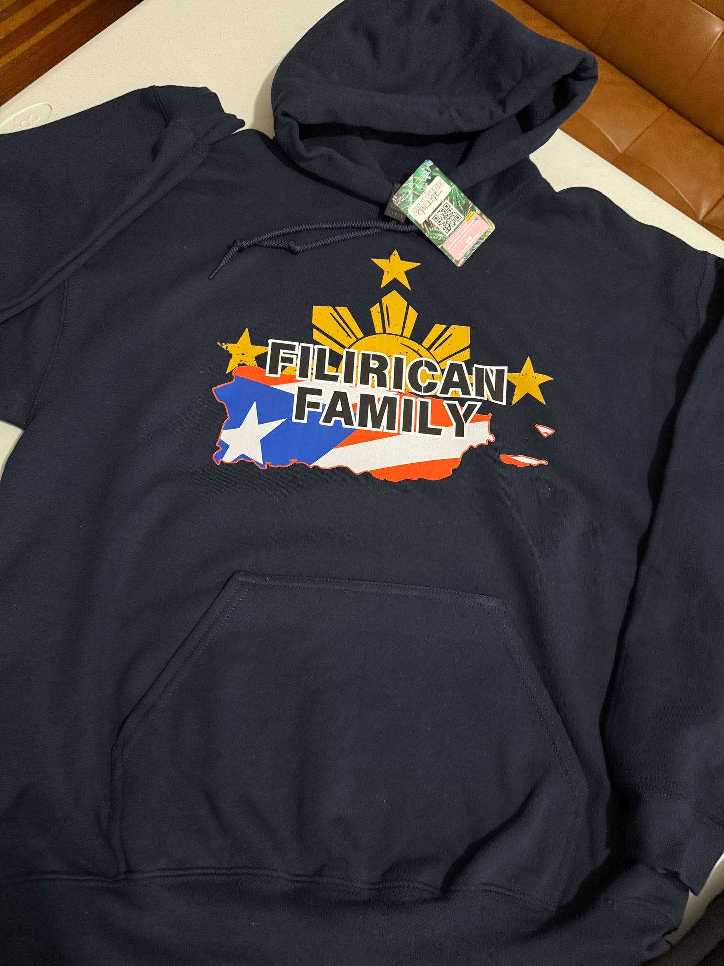 FILIRICAN FAMILY 3stars+sun flags Hoodie | full chest print |ADULT UNISEX size