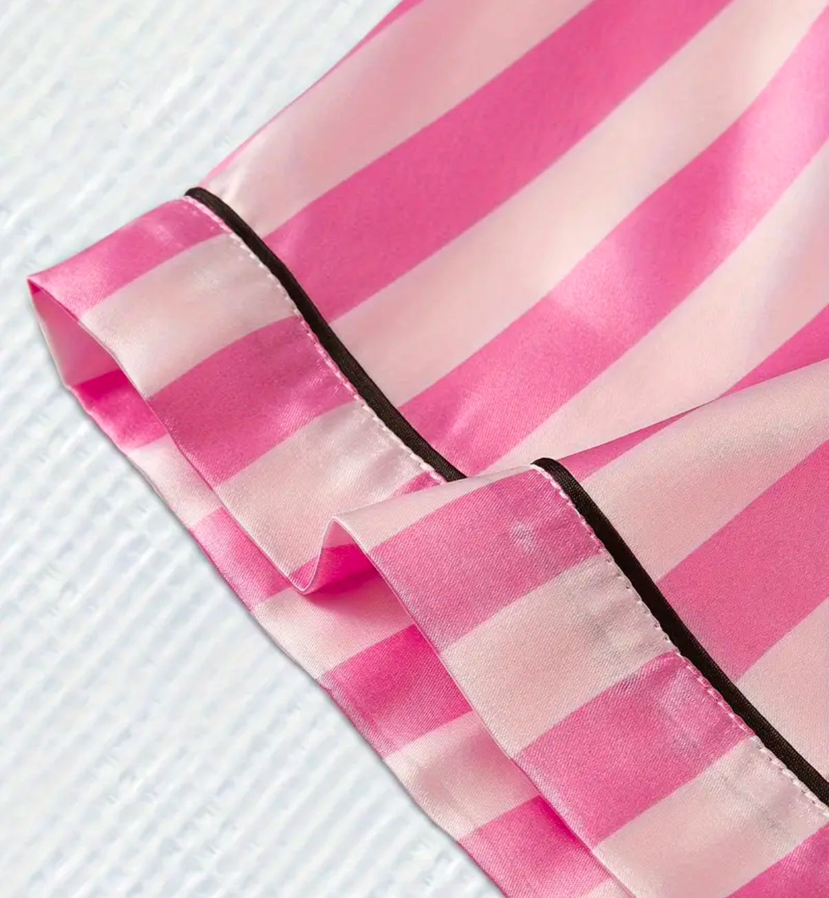 Pink Stripes Pajama set | button down top+shorts | short sleeves | Women's Pajama Set | Adult | Limited Stocks