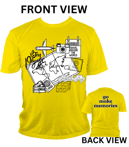 Bon Voyage go make memories tee | 2-sided prints | Adult Unisex size