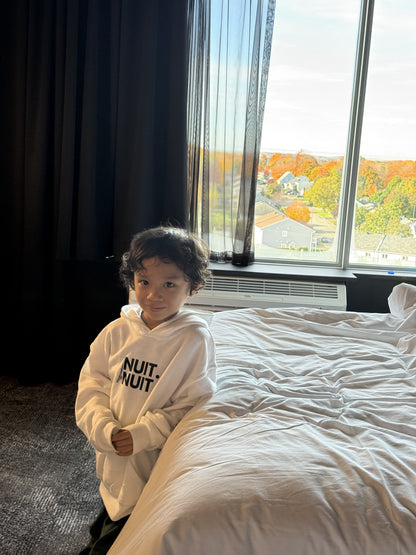 Nuit.Nuit.Eiffel Tower Hoodie  pocket size center chest| YOUTH/KID Unisex size