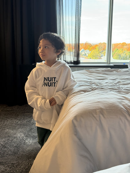Nuit.Nuit.Eiffel Tower Hoodie  pocket size center chest| YOUTH/KID Unisex size
