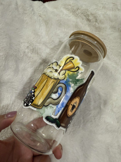 Mancave Poker beercan glasscup set | 20 oz | Permanent UV DTF | Clearance Sale