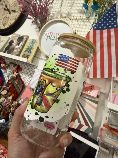 Veterans | Army beercan glasscup set | 20 oz | Permanent UV DTF | Clearance Sale