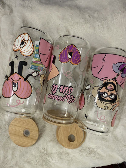 Un Verano Sin Ti pink Bad Bunny beercan glasscup set | 20 oz | Permanent UV DTF | Clearance Sale