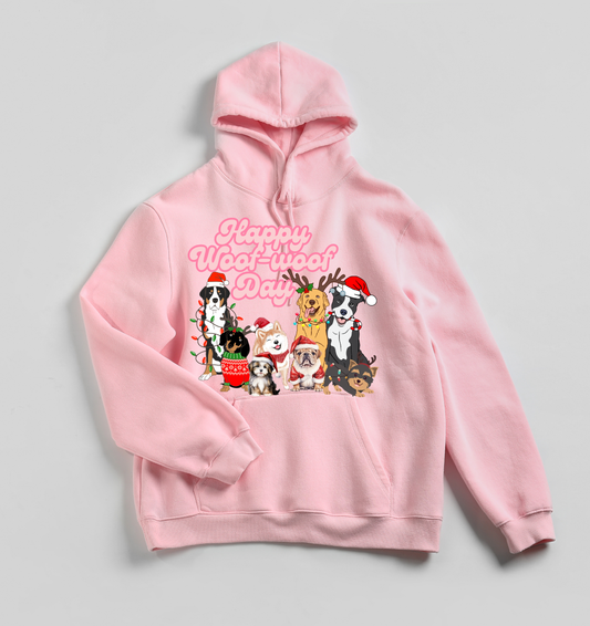 Happy Woof-Woof Day Hoodie | doglover | Adult unisex | front print