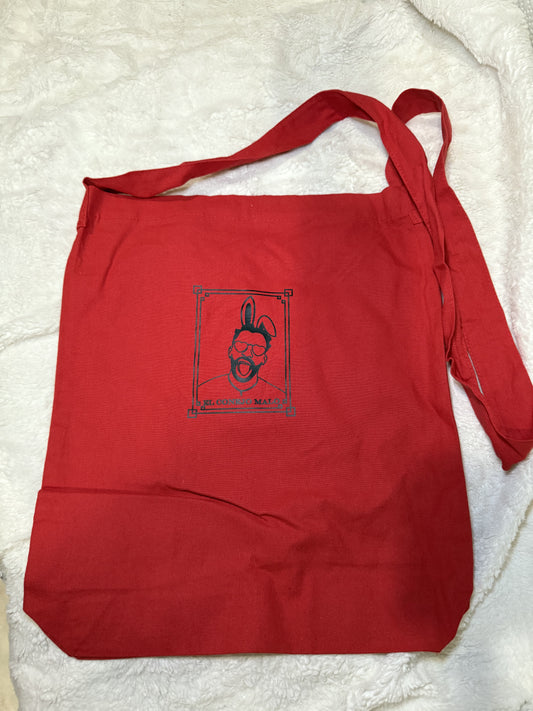 Conejo Malo Card Sling Tote | small print sling bag style | one side print