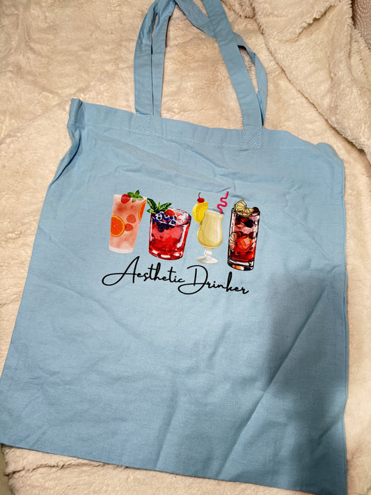Aesthetic Drinker Tote | Standard size | one side print