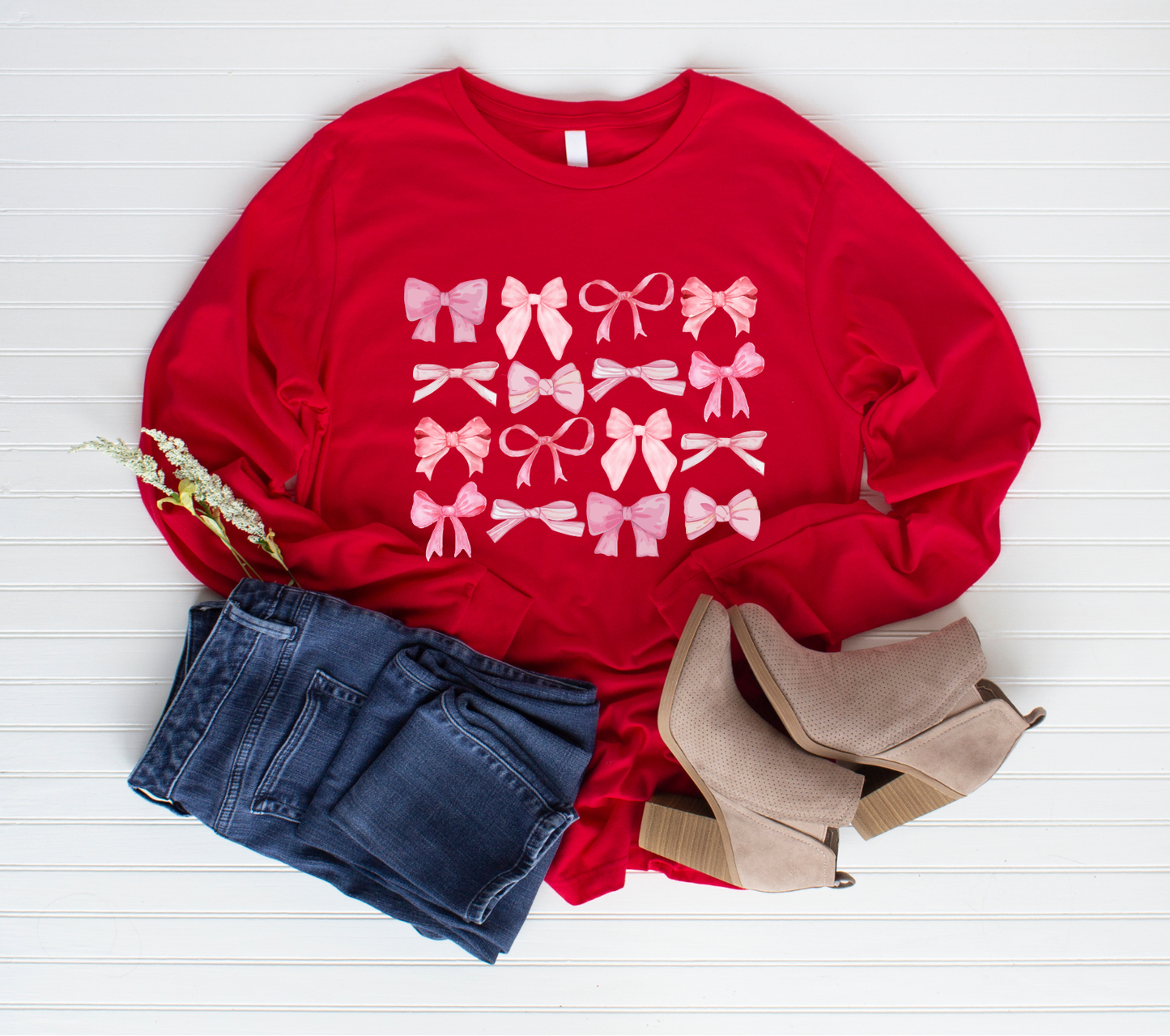 Pink Bows Sweatshirt | Adult Unisex | full chest print