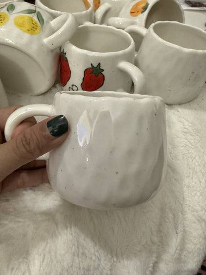 Fruit Pattern Ceramic Mug | Hot or  Cold | 295 mL or 10 fl oz | 1 piece | Limited Stocks