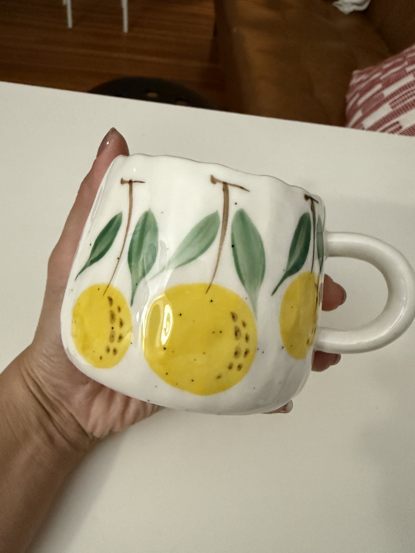 Fruit Pattern Ceramic Mug | Hot or  Cold | 295 mL or 10 fl oz | 1 piece | Limited Stocks