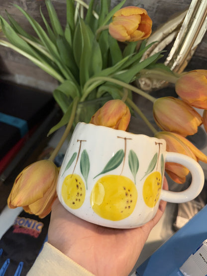 Fruit Pattern Ceramic Mug | Hot or  Cold | 295 mL or 10 fl oz | 1 piece | Limited Stocks