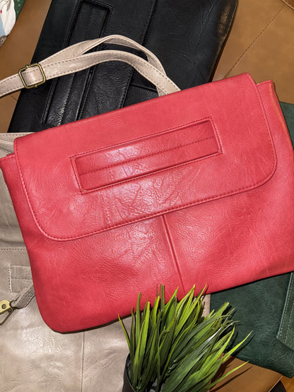Classic Retro Solid Flap Clutch | Large Capacity | with Shoulder strap | limited stocks