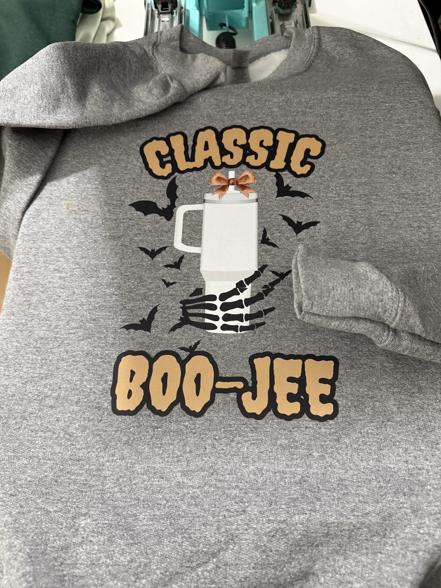 BOO-JEE brown Classic tumbler Sweatshirt | Brown font | Adult Unisex | full chest print