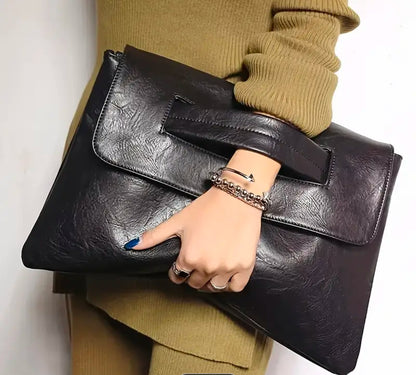 Classic Retro Solid Flap Clutch | Large Capacity | with Shoulder strap | limited stocks