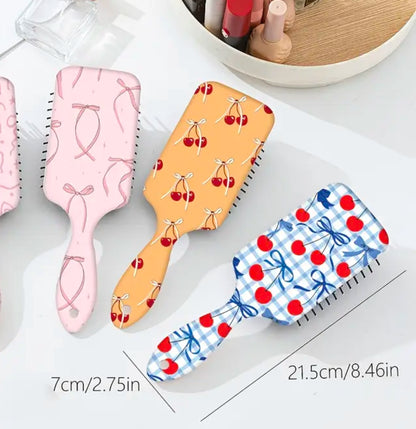 Bow Cherries Hair Plastic Brush  Accessories | Limited Stocks