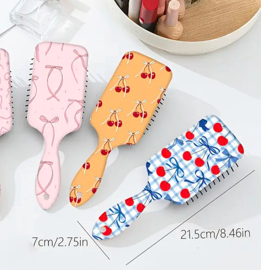 Bow Cherries Hair Plastic Brush  Accessories | Limited Stocks